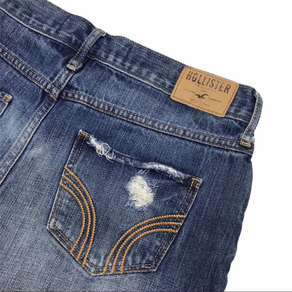 Hollister Denim Jean Stretch Cut Off Shorts - Picture 4 of 5